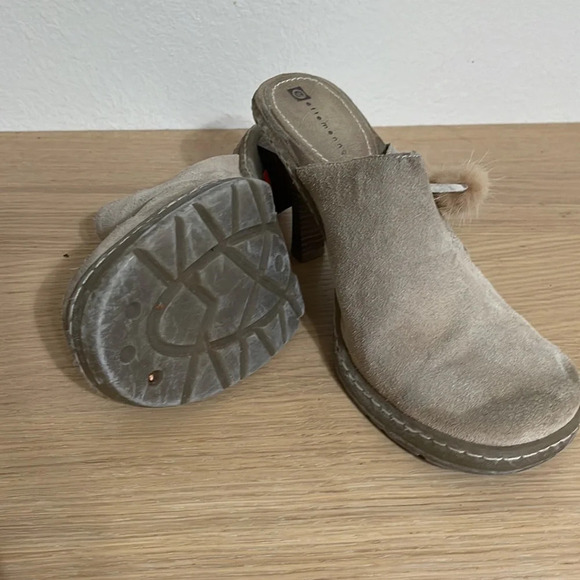 VINTAGE EllEMENNO SUEDE LEATHER HIGH HEEL MULES Size 10 - Picture 8 of 16